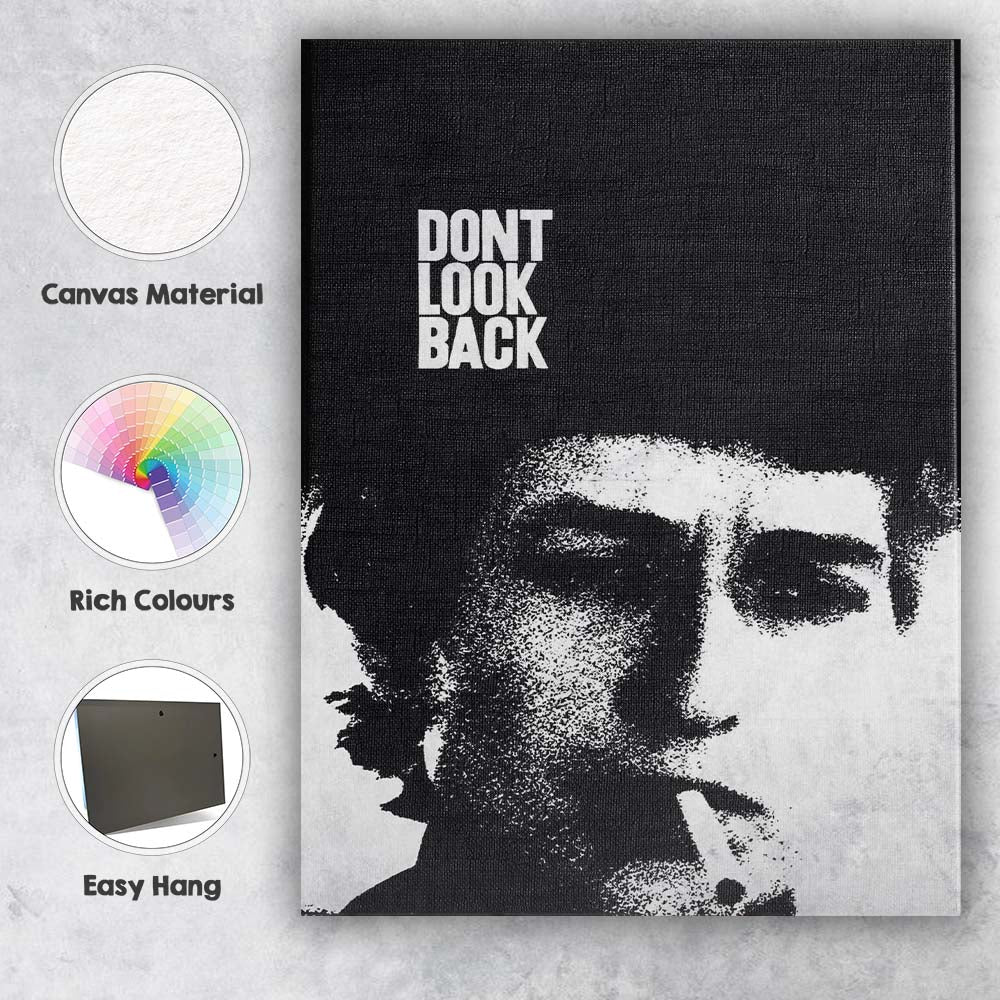 Monochrome Grainy Portrait Minimalist French New Wave Style Canvas Wall Art Print Decor Picture Ready to Hang