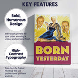 Born Yesterday Classic Hollywood Glamour Illustration Elegant Blonde Actress Retro Artwork Canvas Wall Art Print Decor Picture Ready to Hang