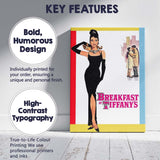 Elegant Fashion Woman Black Dress Retro Glamour Illustration Canvas Wall Art Print Decor Picture Ready to Hang