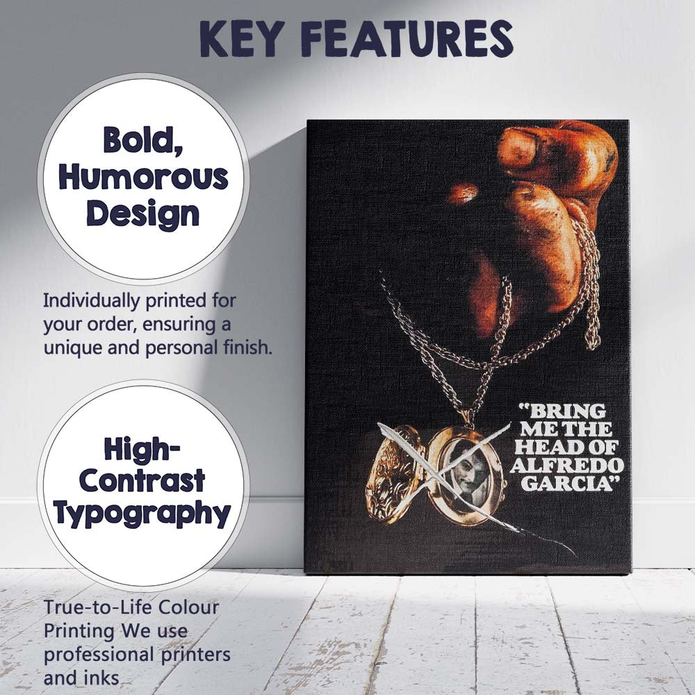 Dark Neo Noir Hand Holding Locket Crime Thriller Canvas Wall Art Print Decor Picture Ready to Hang