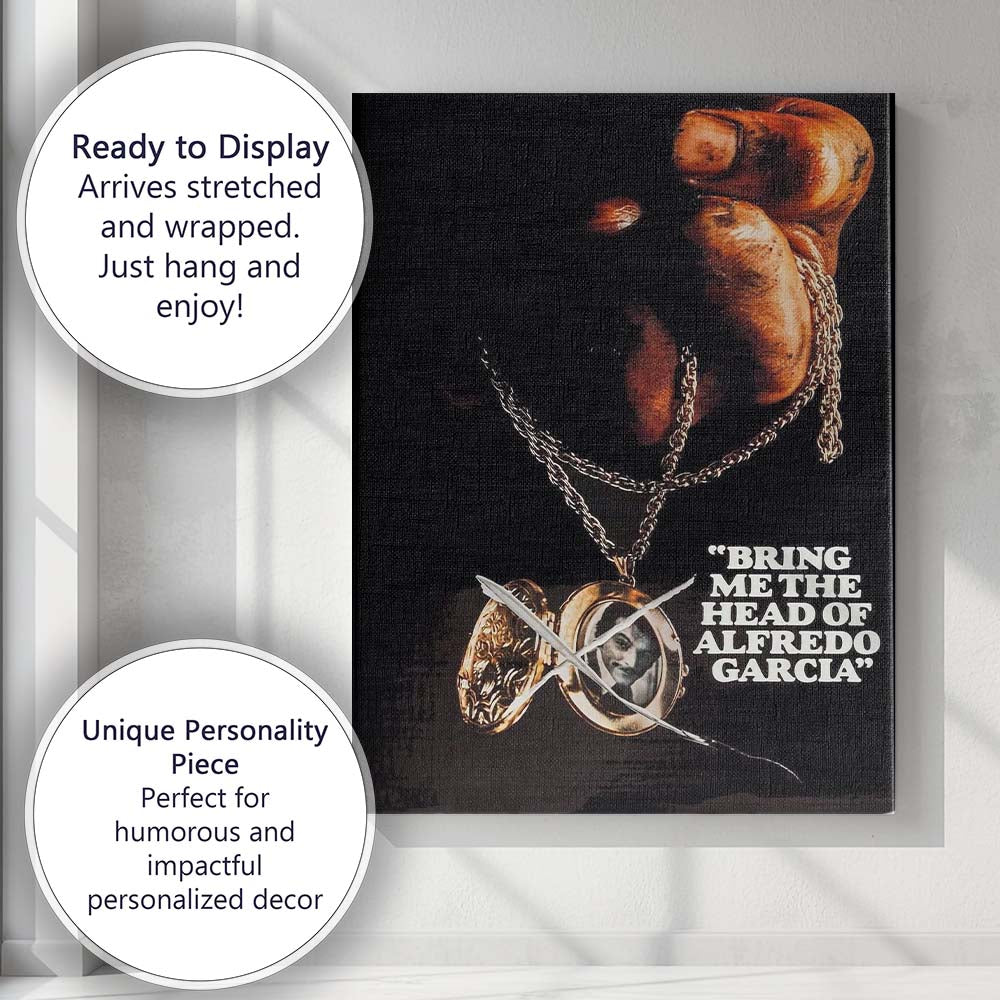 Dark Neo Noir Hand Holding Locket Crime Thriller Canvas Wall Art Print Decor Picture Ready to Hang