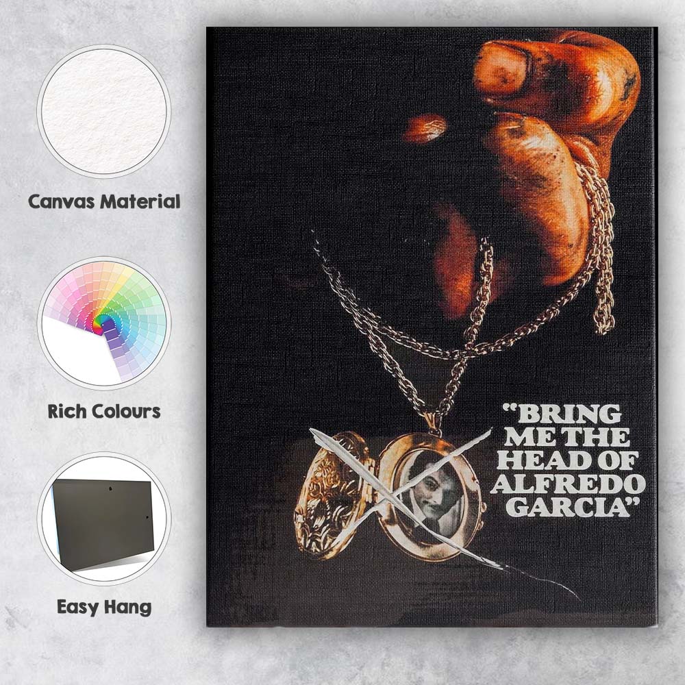 Dark Neo Noir Hand Holding Locket Crime Thriller Canvas Wall Art Print Decor Picture Ready to Hang
