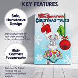 Festive Cartoon Rabbit Christmas Gifts Snowflake Illustration Canvas Wall Art Print Decor Picture Ready to Hang