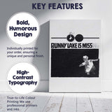 Monochrome Mystery Thriller Graphic Design Minimalist Artwork Canvas Wall Art Print Decor Picture Ready to Hang
