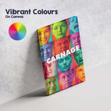 Vibrant Pop Art Character Collage Colourful Portrait Grid Contemporary Canvas Wall Art Print Decor Picture Ready to Hang