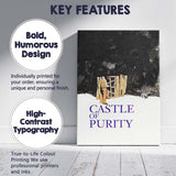 Minimalist Surreal Castle Entrance Abstract Monochrome Artistic Design Canvas Wall Art Print Decor Picture Ready to Hang