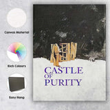 Minimalist Surreal Castle Entrance Abstract Monochrome Artistic Design Canvas Wall Art Print Decor Picture Ready to Hang