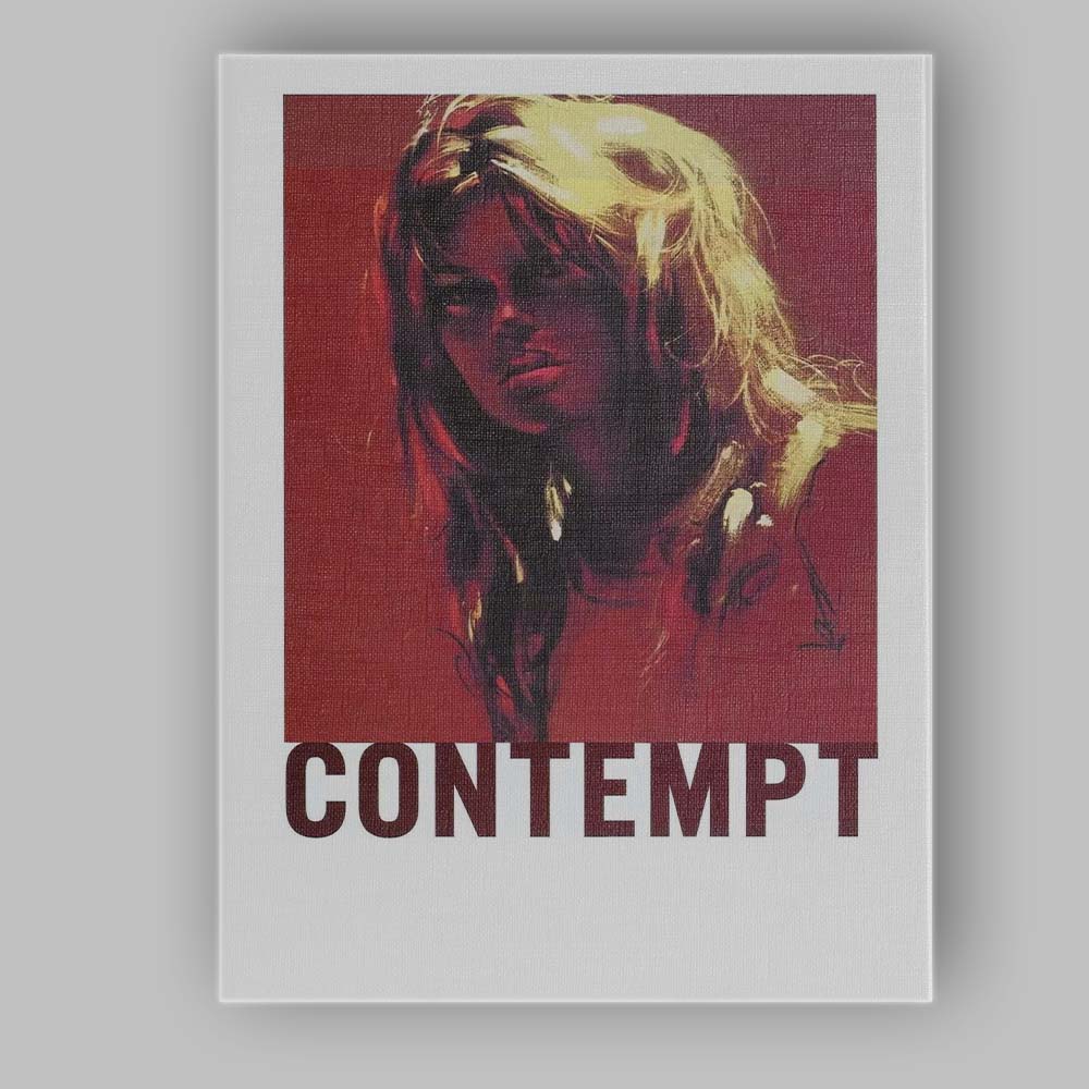 Expressive Contemporary Female Portrait Painting Warm Red Tones Canvas Wall Art Print Decor Picture Ready to Hang