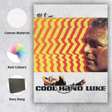 Mid Century Pop Art Prison Drama Cool Hand Luke Graphic Design Canvas Wall Art Print Decor Picture Ready to Hang