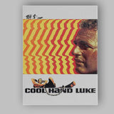 Mid Century Pop Art Prison Drama Cool Hand Luke Graphic Design Canvas Wall Art Print Decor Picture Ready to Hang