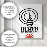 Minimalist Death by Hanging Rope Symbol Graphic Monochrome Poster Canvas Wall Art Print Decor Picture Ready to Hang