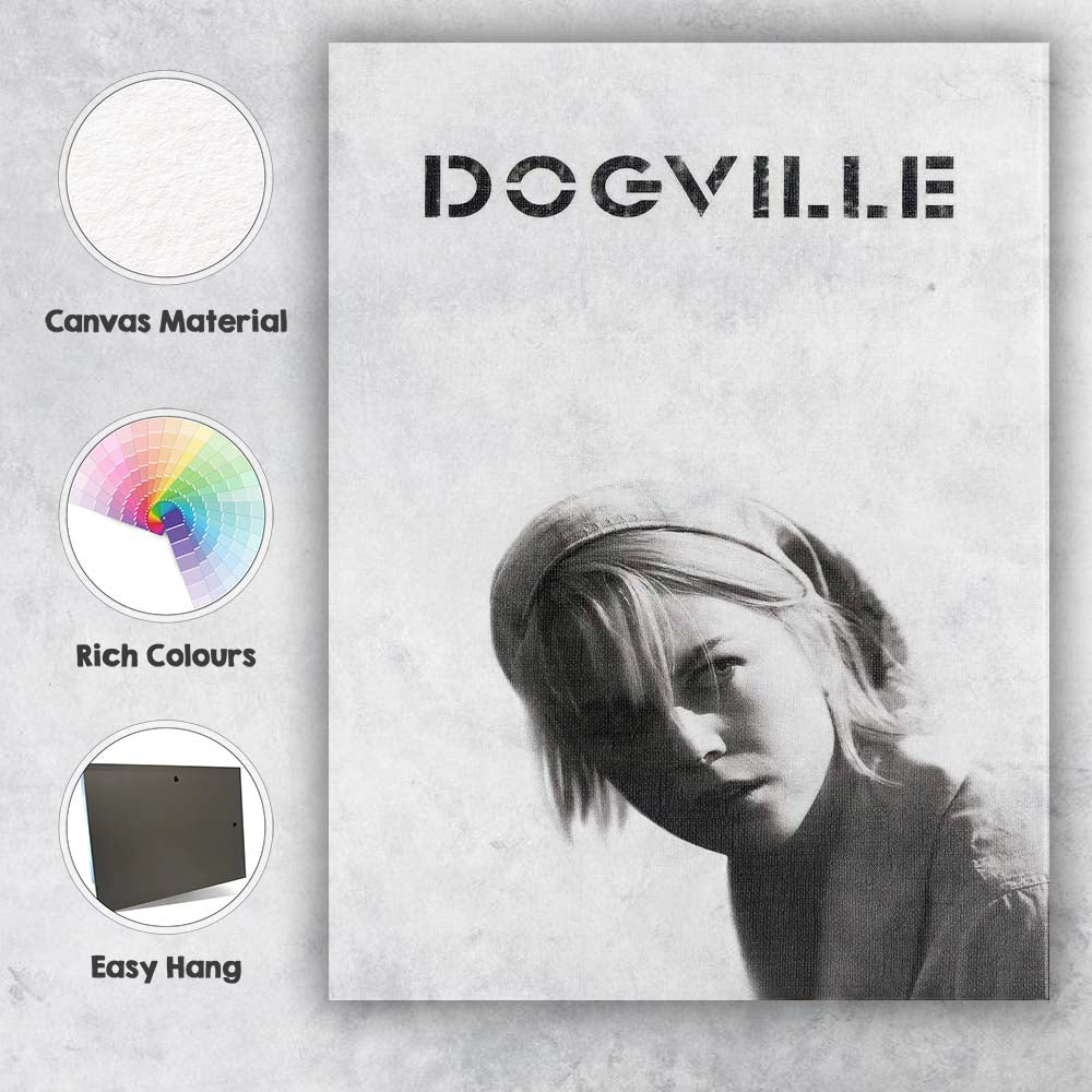 Minimalist Black and White Portrait Woman Nordic Monochrome Cinematic Canvas Wall Art Print Decor Picture Ready to Hang