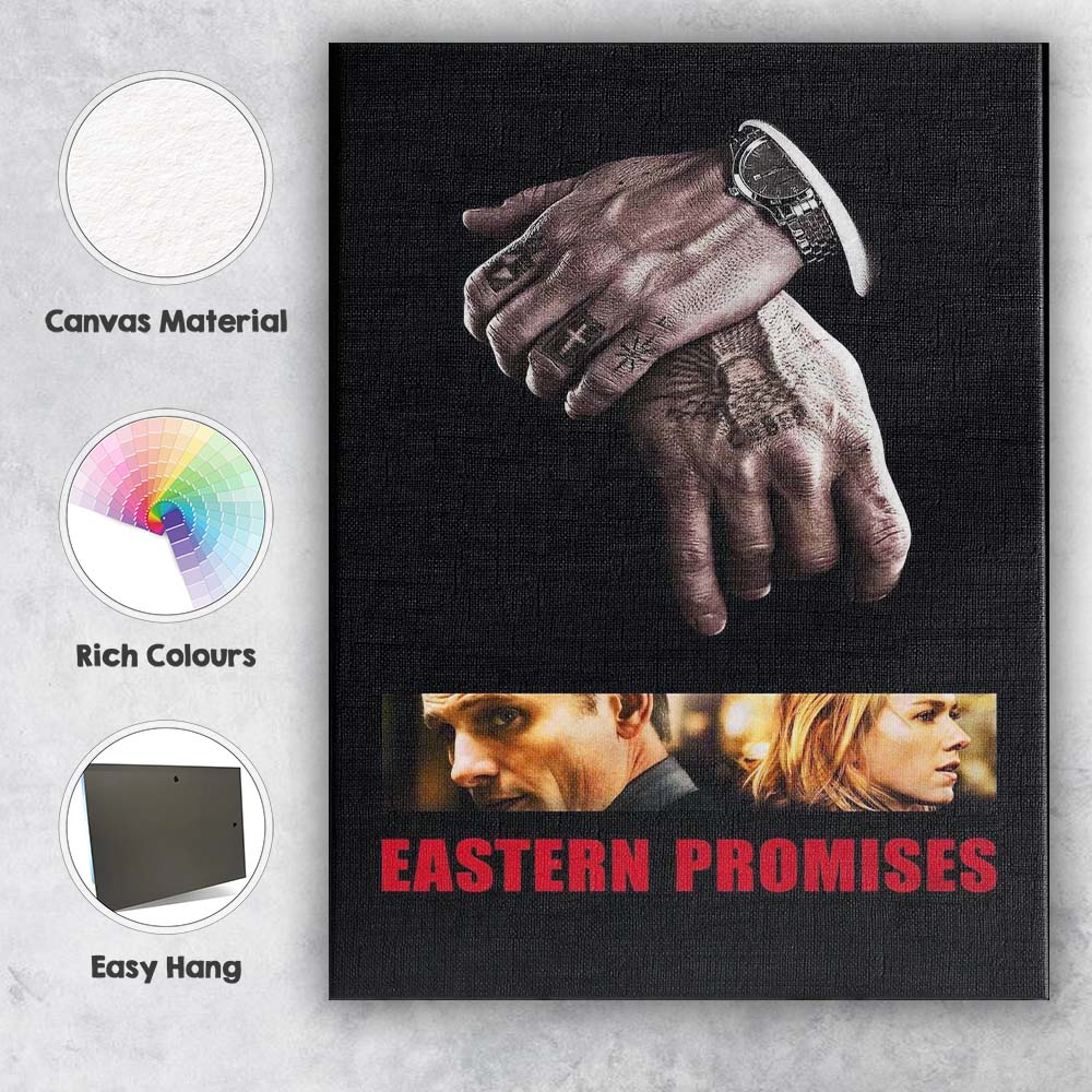 Moody Crime Thriller Tattooed Hands Dark Cinematic Canvas Wall Art Print Decor Picture Ready to Hang