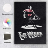 Classic Hollywood Director Chair Spotlight Monochrome Glamour Portrait Canvas Wall Art Print Decor Picture Ready to Hang