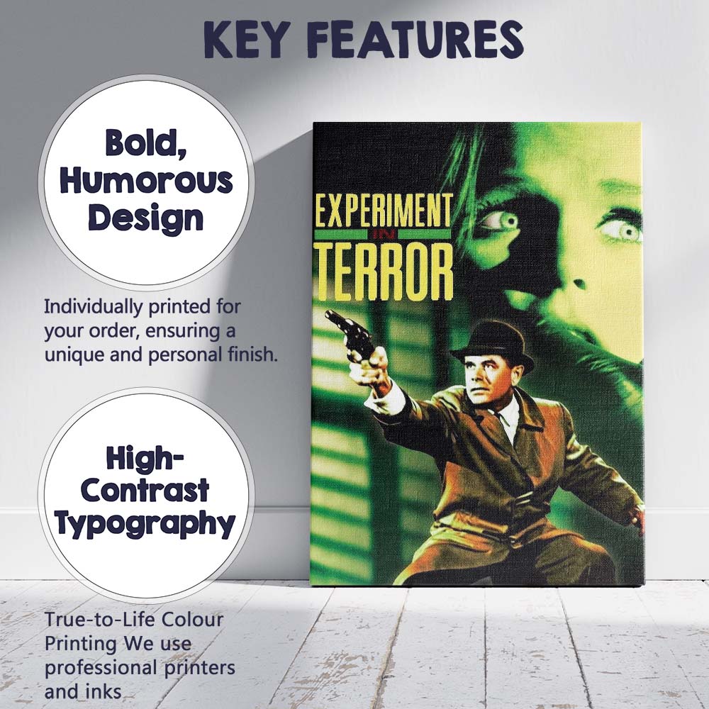 Retro Crime Thriller Detective Green Noir Cinema Poster Canvas Wall Art Print Decor Picture Ready to Hang