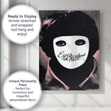 Surreal Masked Face Gothic Horror Monochrome Pink Tint Artwork Canvas Wall Art Print Decor Picture Ready to Hang