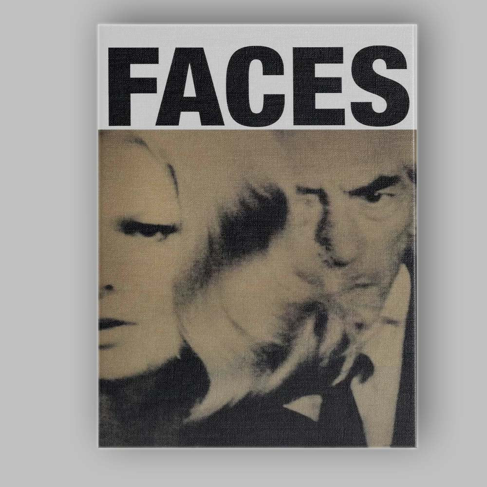Minimalist Black And White Faces Contemporary Abstract Portrait Artwork Canvas Wall Art Print Decor Picture Ready to Hang
