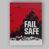 Apocalyptic Red And Black Disaster Cityscape Silhouette Aviation Graphic Canvas Wall Art Print Decor Picture Ready to Hang
