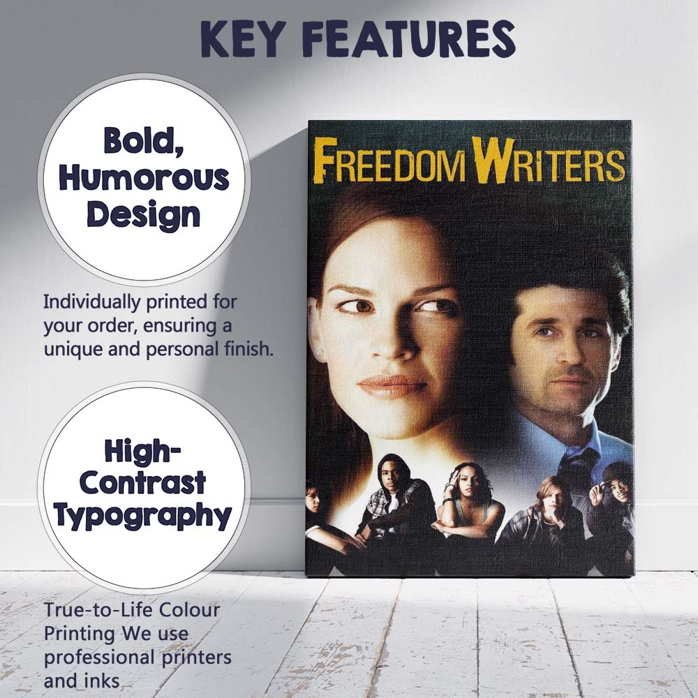 Freedom Writers Inspirational Education Drama Classroom Chalkboard Portrait Canvas Wall Art Print Decor Picture Ready to Hang