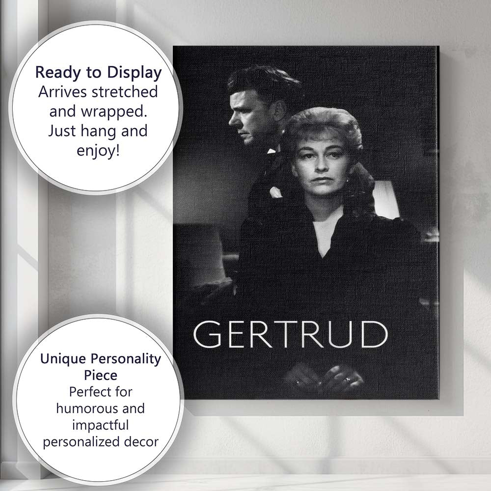 Classic Black And White Scandinavian Drama Film Portrait Canvas Wall Art Print Decor Picture Ready to Hang