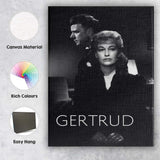 Classic Black And White Scandinavian Drama Film Portrait Canvas Wall Art Print Decor Picture Ready to Hang