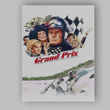 Retro Motor Racing Grand Prix Sports Illustration Poster Canvas Wall Art Print Decor Picture Ready to Hang