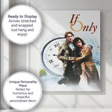 Romantic Time Travel Couple Large Clock Dreamy Drama Canvas Wall Art Print Decor Picture Ready to Hang