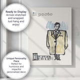 Minimalist Italian Fashion Illustration Neutral Tones Modern Art Canvas Wall Art Print Decor Picture Ready to Hang