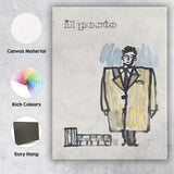Minimalist Italian Fashion Illustration Neutral Tones Modern Art Canvas Wall Art Print Decor Picture Ready to Hang