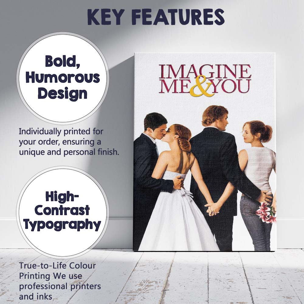 Elegant Romantic Love Triangle Wedding Drama Artwork Canvas Wall Art Print Decor Picture Ready to Hang