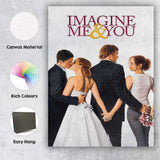 Elegant Romantic Love Triangle Wedding Drama Artwork Canvas Wall Art Print Decor Picture Ready to Hang