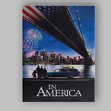 Night City Skyline Fireworks Bridge Waterfront Family Scene Canvas Wall Art Print Decor Picture Ready to Hang