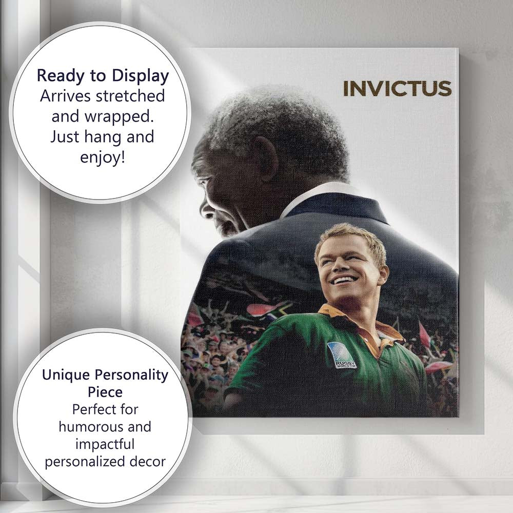 Inspirational Sports Leadership Rugby Portrait Cinematic Artwork Canvas Wall Art Print Decor Picture Ready to Hang