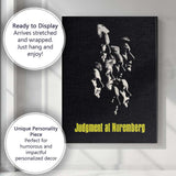 Monochrome Courtroom Drama Profile Silhouette Minimalist Portrait Canvas Wall Art Print Decor Picture Ready to Hang