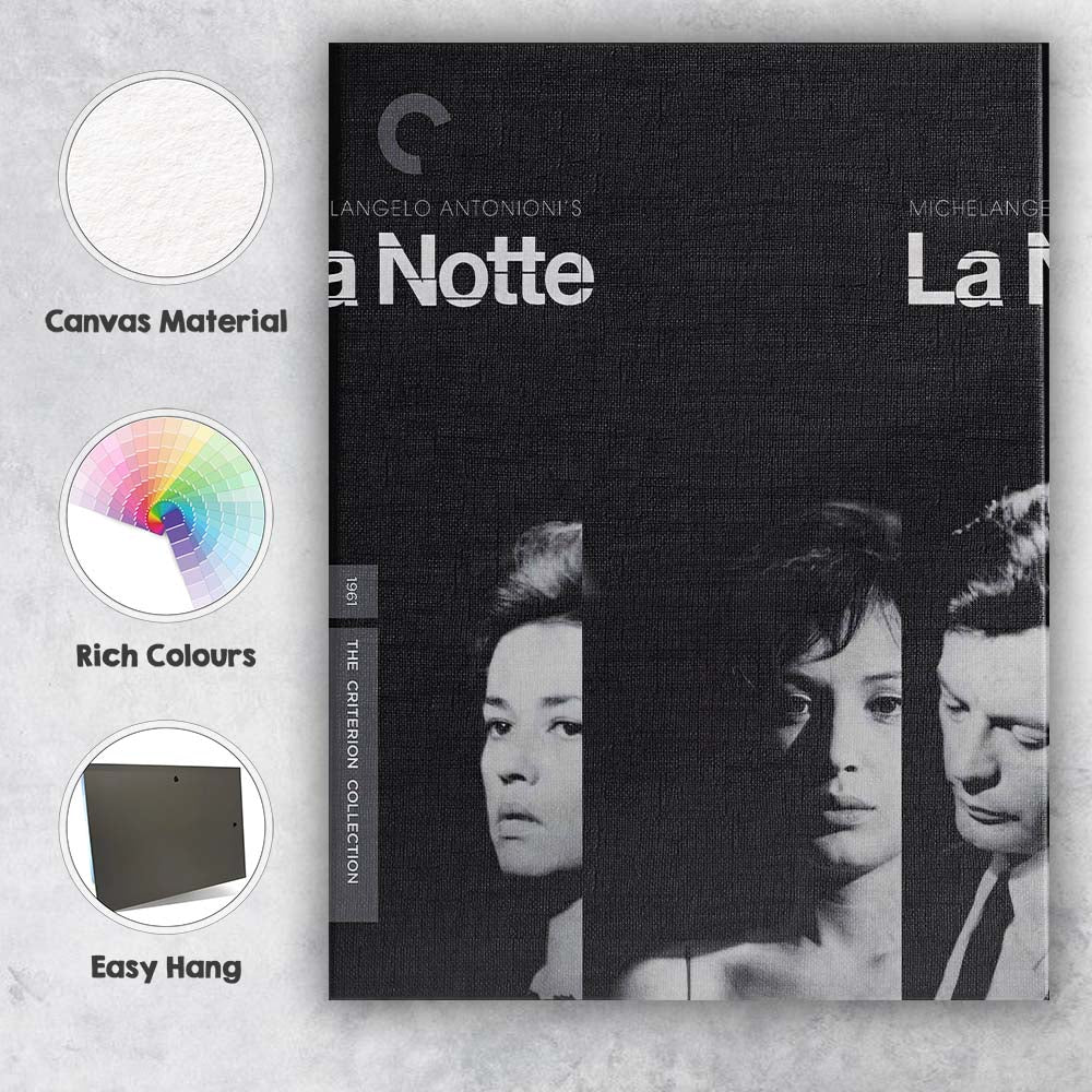 Minimalist Black White Italian Art Cinema Portrait Panel Design Modern Film Poster Canvas Wall Art Print Decor Picture Ready to Hang