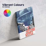 Blue Red French Crime Thriller Gunman Retro Cinema Poster Canvas Wall Art Print Decor Picture Ready to Hang