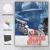 Blue Red French Crime Thriller Gunman Retro Cinema Poster Canvas Wall Art Print Decor Picture Ready to Hang