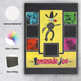 Yellow Black Pop Art Western Cowboy Graphic Retro French Cinema Canvas Wall Art Print Decor Picture Ready to Hang