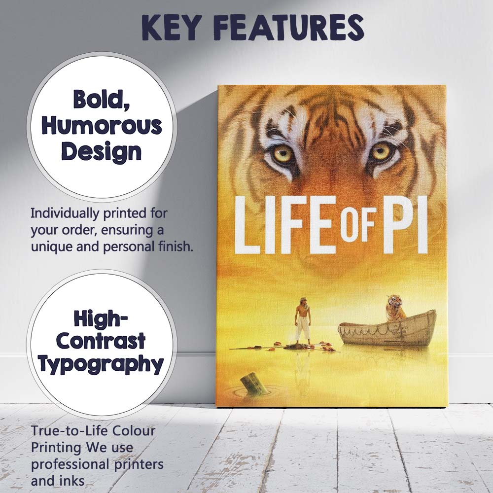 Golden Tiger Eye Adventure Fantasy Cinematic Wildlife Artwork Canvas Wall Art Print Decor Picture Ready to Hang
