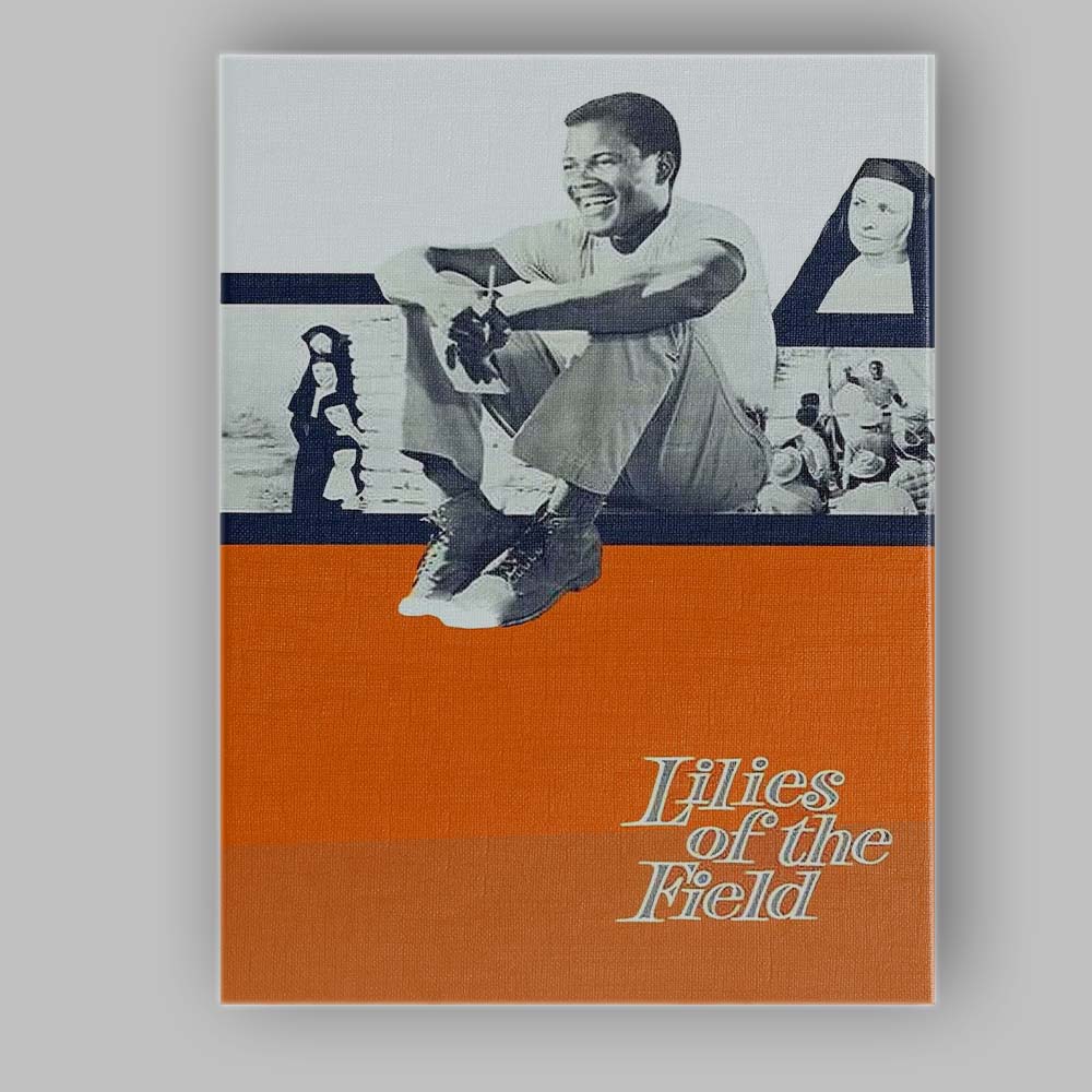 Minimalist Orange and Monochrome Documentary Portrait Collage Design Canvas Wall Art Print Decor Picture Ready to Hang