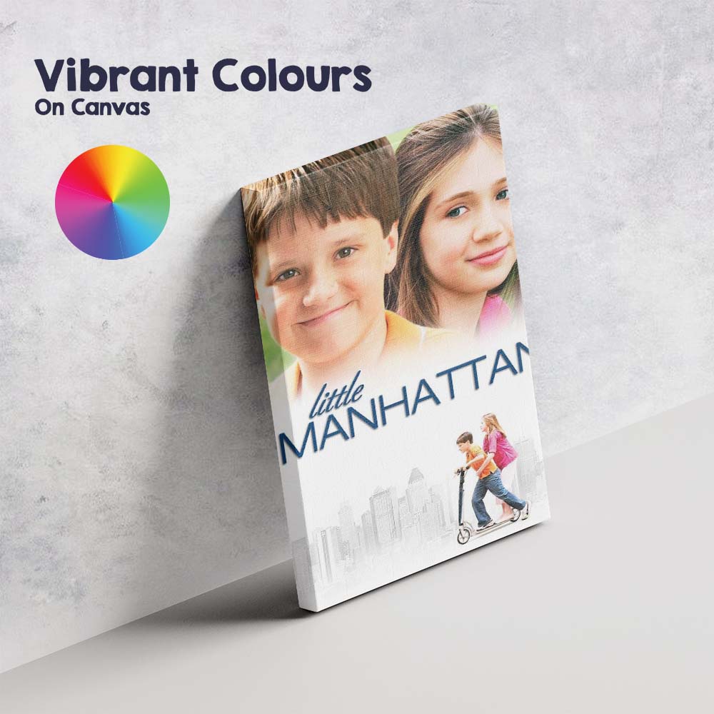 Soft Pastel Children City Adventure Family Film Style Artwork Canvas Wall Art Print Decor Picture Ready to Hang
