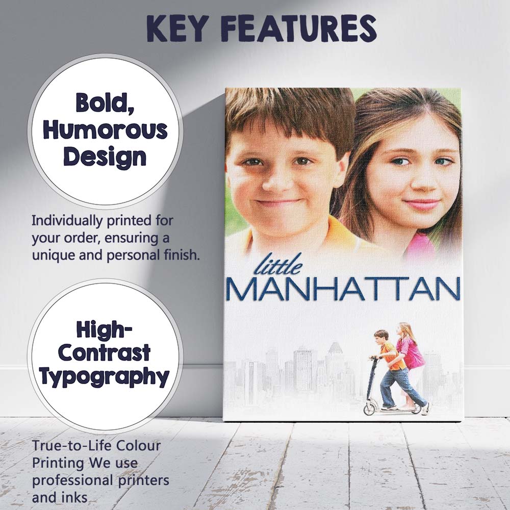 Soft Pastel Children City Adventure Family Film Style Artwork Canvas Wall Art Print Decor Picture Ready to Hang