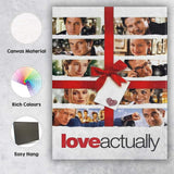 Festive Romantic Ensemble Christmas Gift Ribbon Movie Inspired Artwork Canvas Wall Art Print Decor Picture Ready to Hang