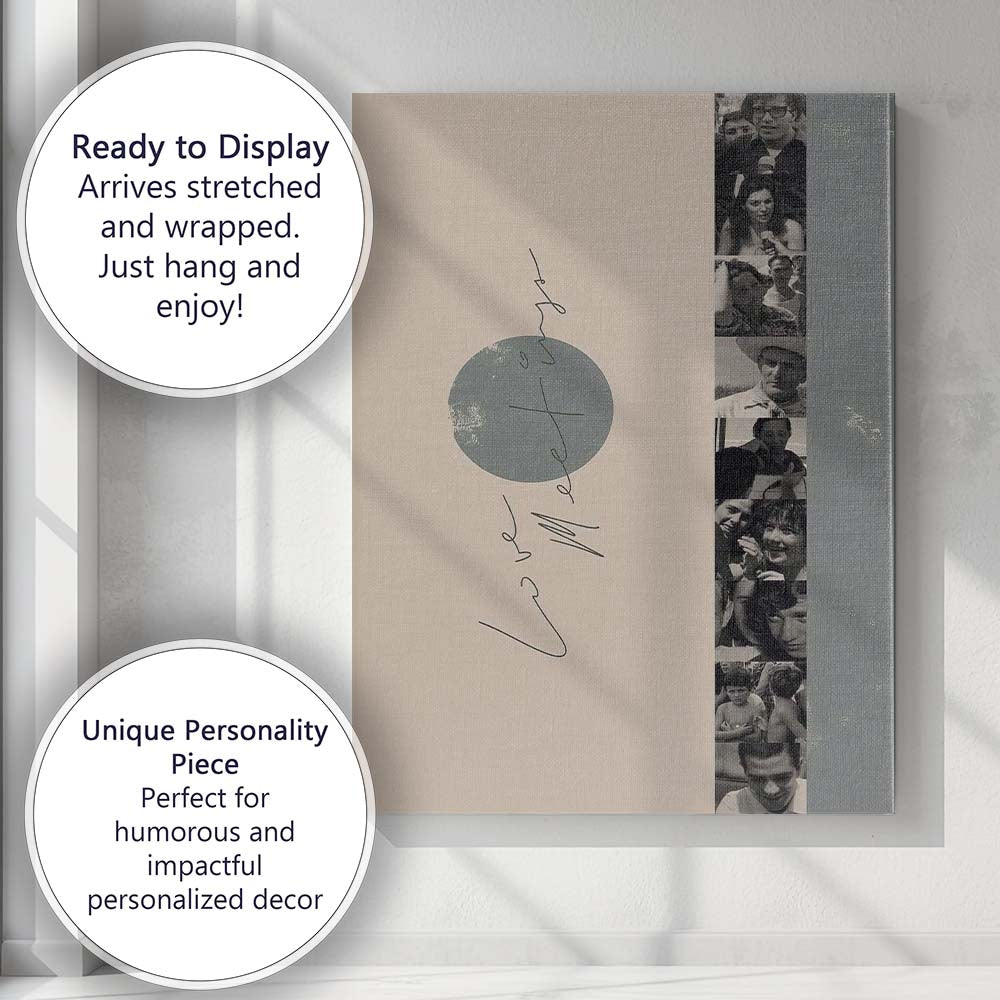 Abstract Neutral Tones Independent Cinema Collage Portrait Artwork Canvas Wall Art Print Decor Picture Ready to Hang
