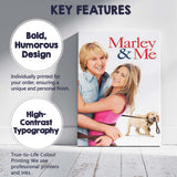 Romantic Couple with Puppy Bright Contemporary Comedy Film Style Canvas Wall Art Print Decor Picture Ready to Hang