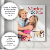 Romantic Couple with Puppy Bright Contemporary Comedy Film Style Canvas Wall Art Print Decor Picture Ready to Hang