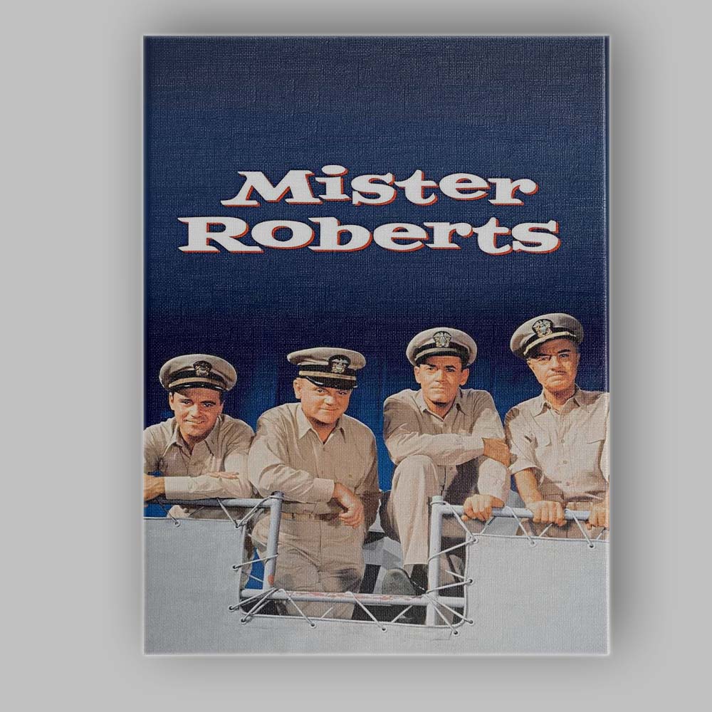 Classic Naval Comedy Film Cast Portrait Blue Background Canvas Wall Art Print Decor Picture Ready to Hang