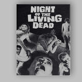 Night of the Living Dead Classic Horror Monochrome Retro Film Collage Canvas Wall Art Print Decor Picture Ready to Hang