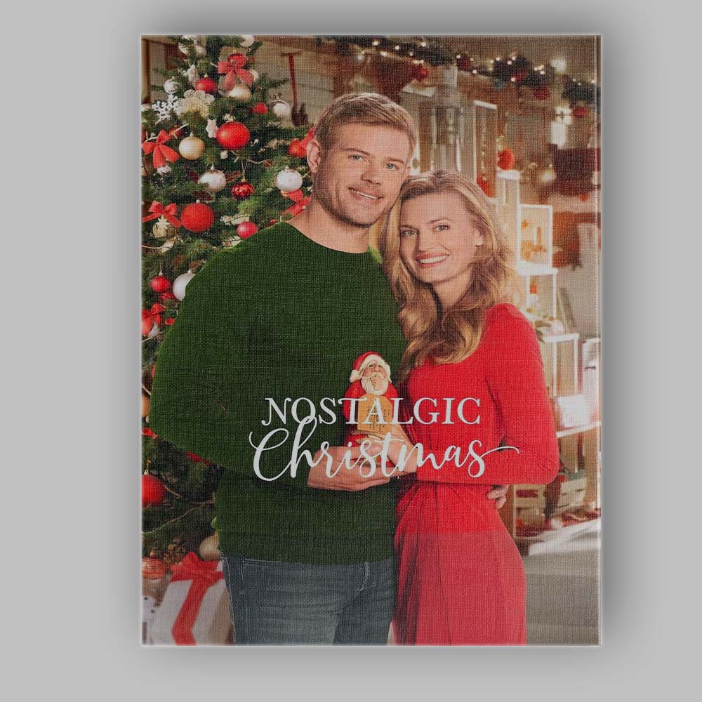 Cosy Christmas Couple Festive Home Decor Romantic Holiday Scene Canvas Wall Art Print Decor Picture Ready to Hang