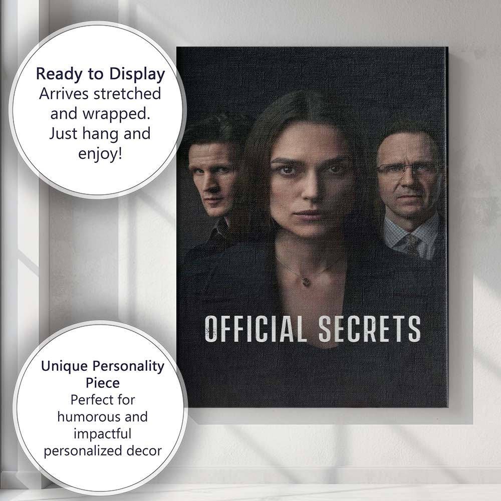 Dark Moody Political Espionage Drama Portrait Character Collage Canvas Wall Art Print Decor Picture Ready to Hang
